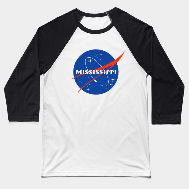 Mississippi Astronaut Baseball T-Shirt by kani